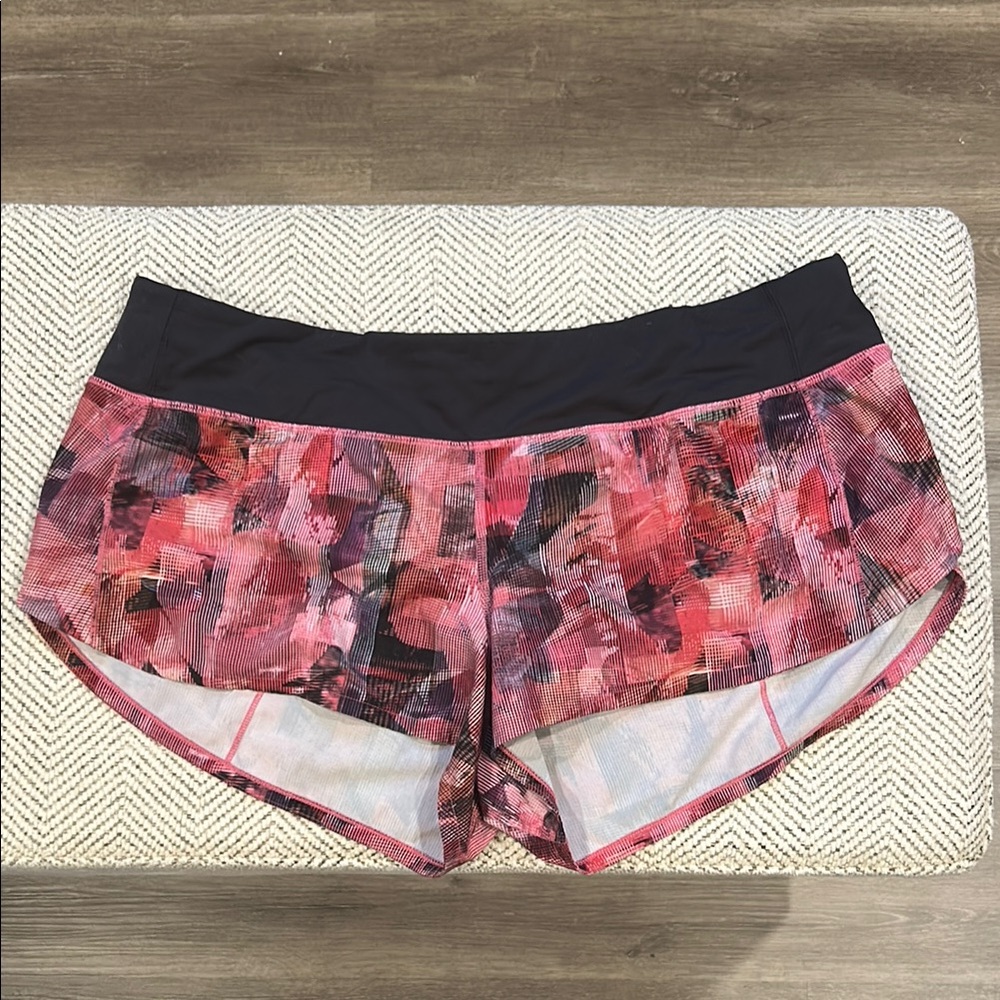 Lululemon Athletica Pink and Black Athletic Shorts